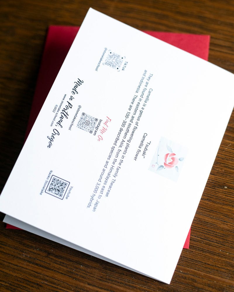 Greeting Cards, Card with Envelope, Tsubaki - Image 3
