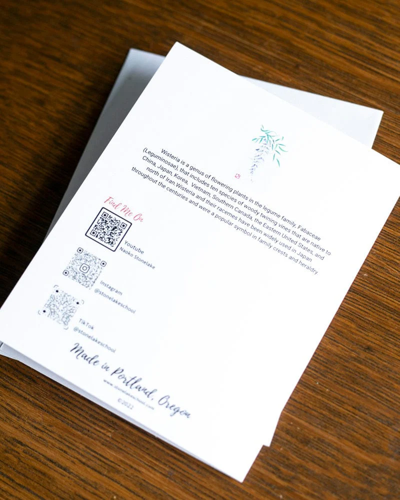 Greeting Cards, Card with Envelope, Wisteria - Image 3