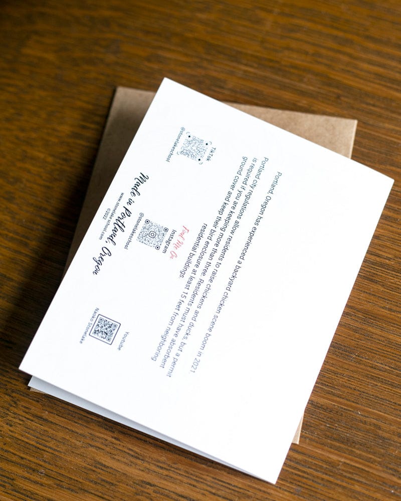 Greeting Cards, Card with Envelope, Chickens - Image 3