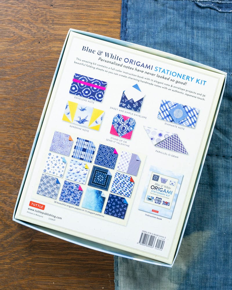 Blue and White Origami Stationery Kit - Image 2