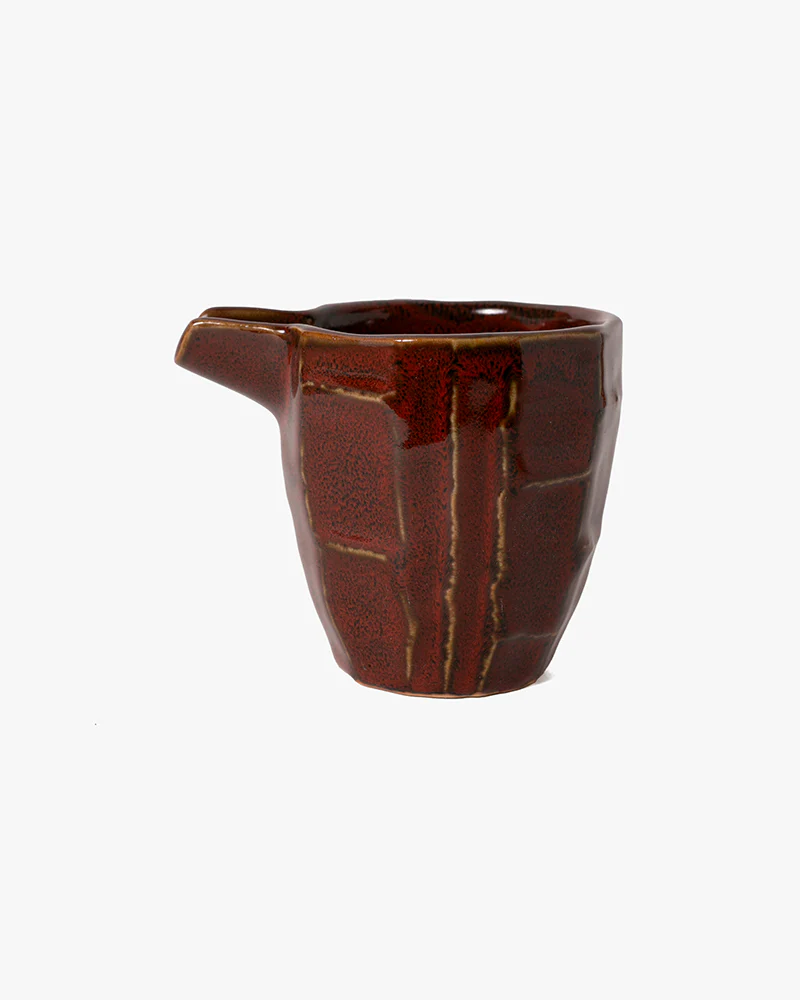 Sake Pitcher, Ichiyama, Multi Faceted, Aka Kabe
