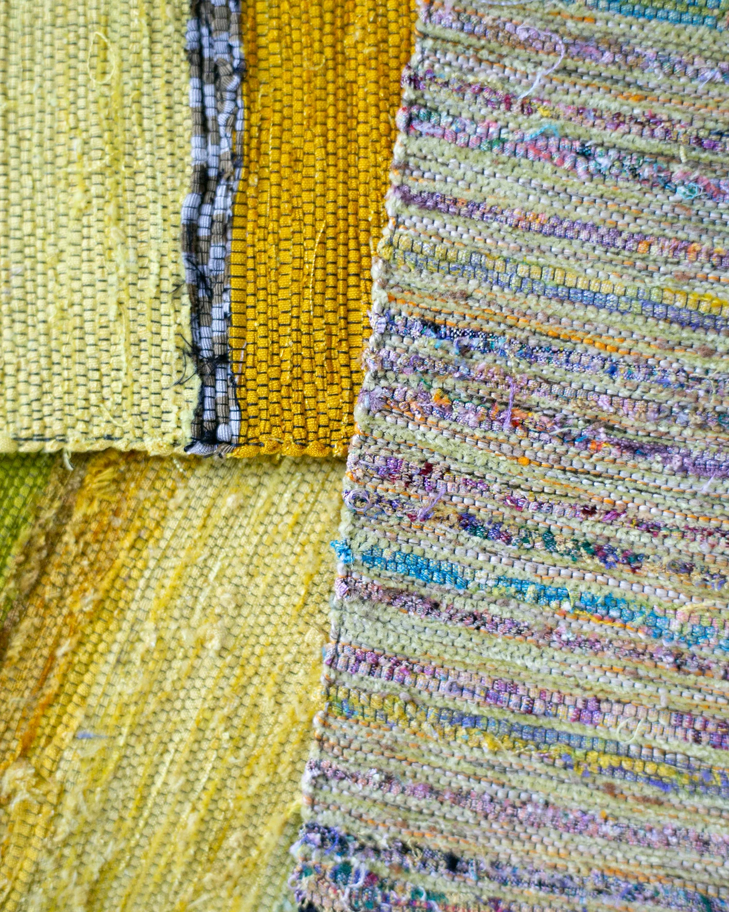 Sakiori Place Mat, Nitta Textile Arts Inc., Hand Woven, Yellow - Image 3