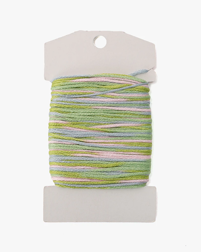 Sashiko Thread, Multi Color Mix, Green Pink - Image 3