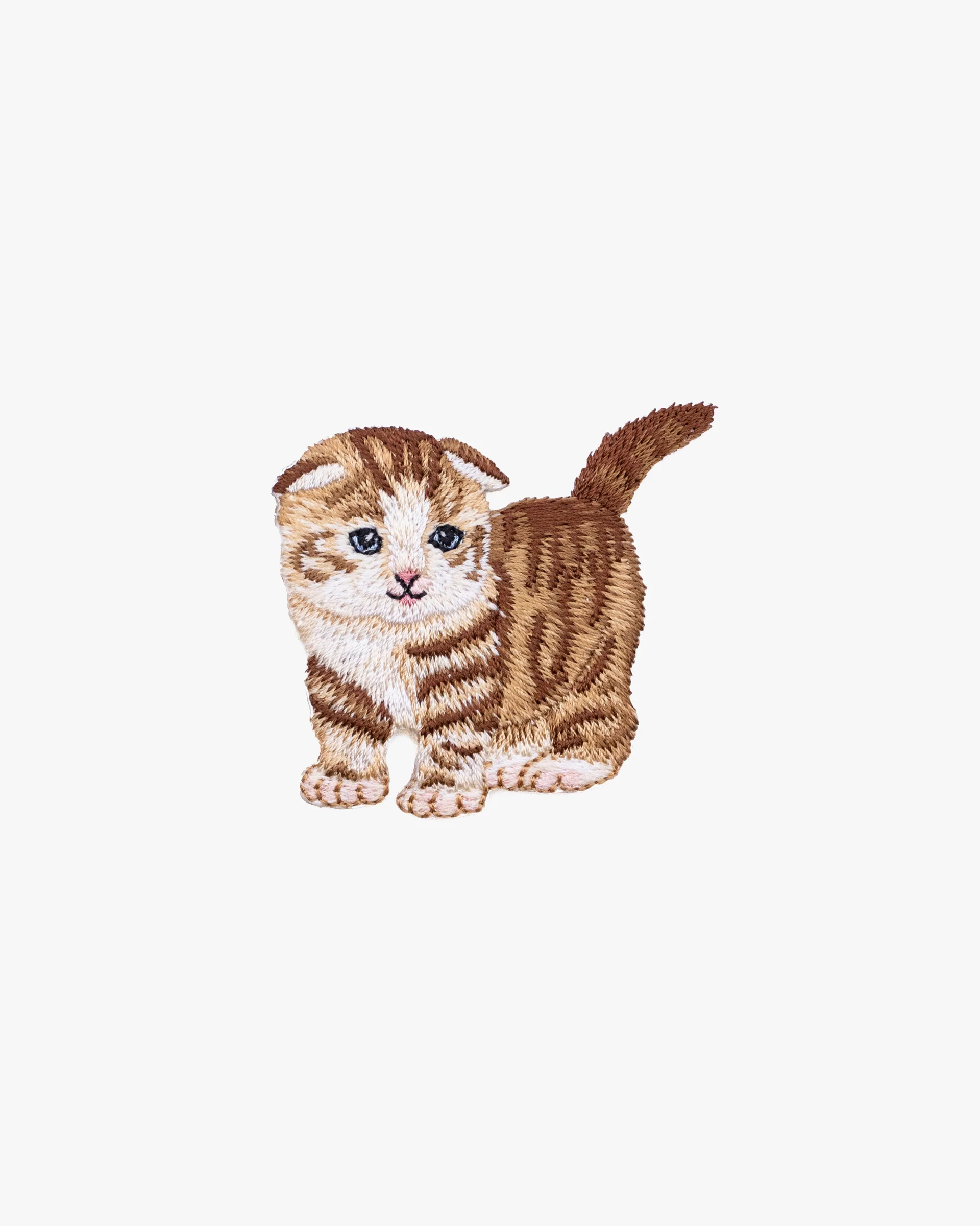 Embroidered Patch, Iron-on Applique, Scottish Fold Kitten
