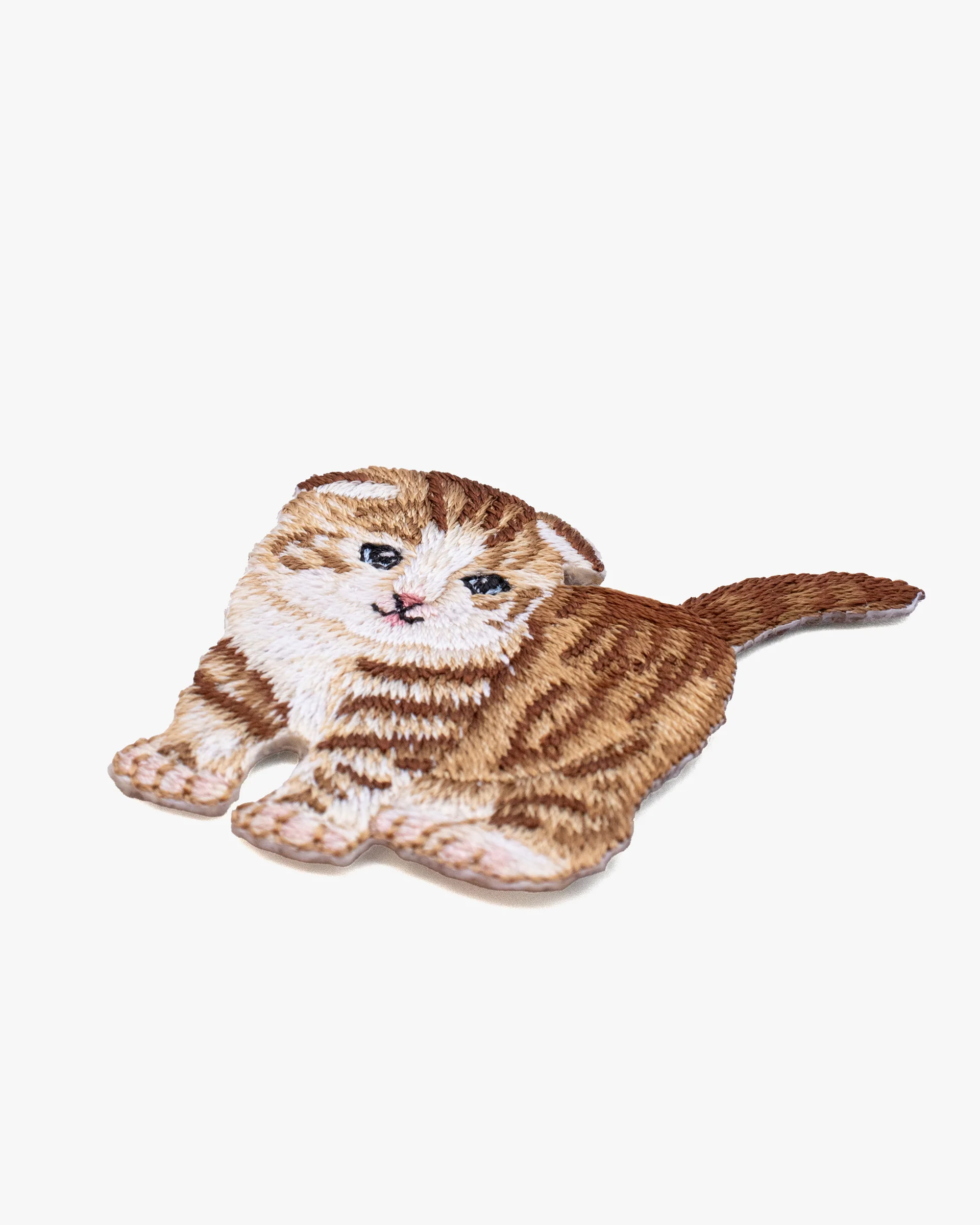 Embroidered Patch, Iron-on Applique, Scottish Fold Kitten - Image 2