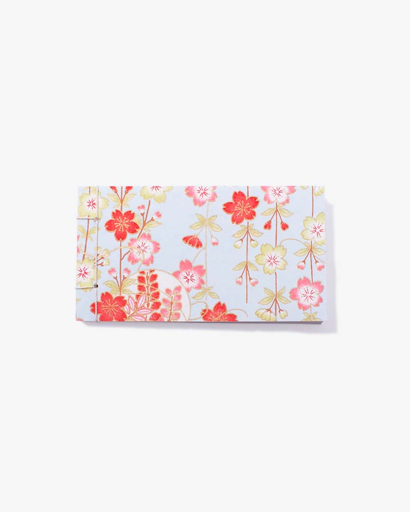 Shogado Memo Pad, Classic Series #20, Pale Blue with Red and Green Sakura