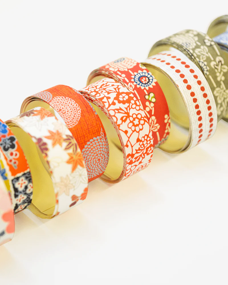 Shogado Washi Tape, Yuzen Series #3, Red Mame - Image 2