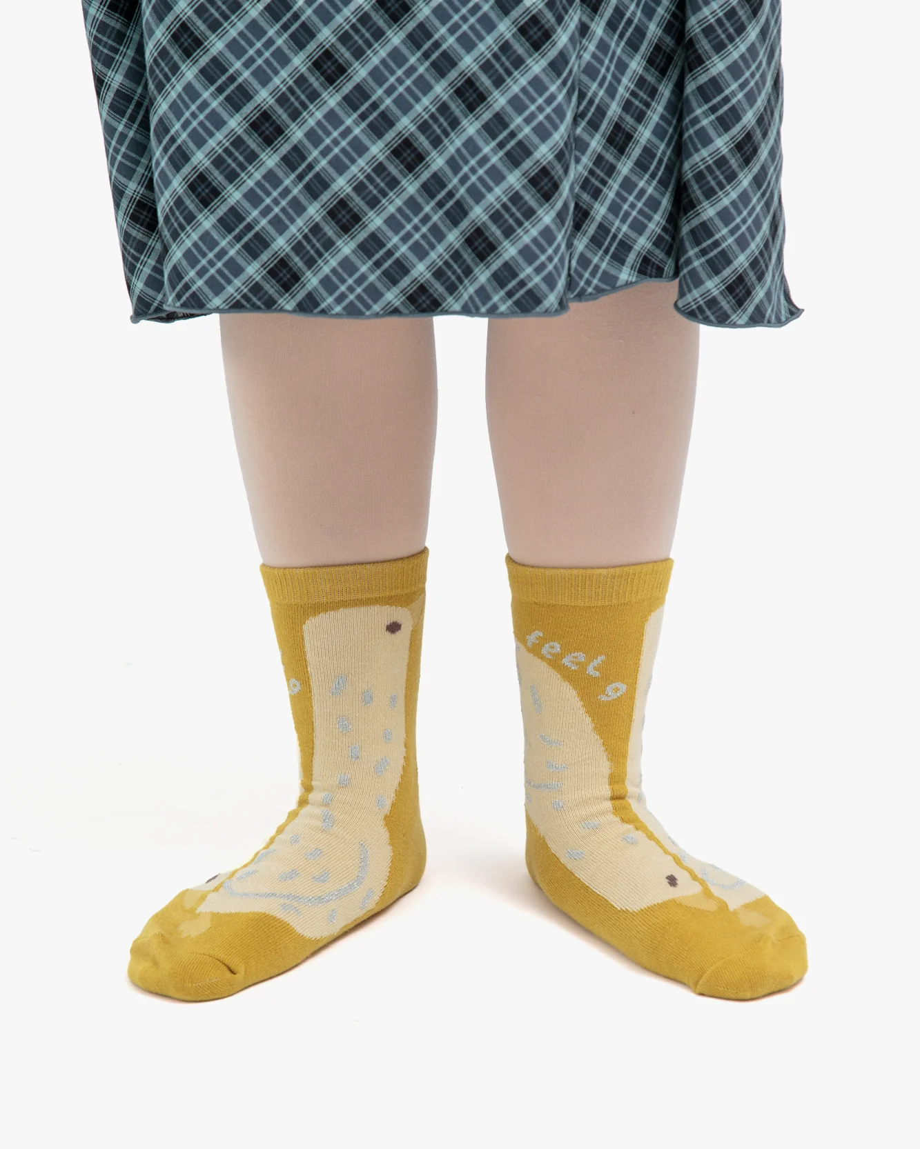 Bisque, CDF Etendue, Duck Crew Socks, Yellow - Image 2