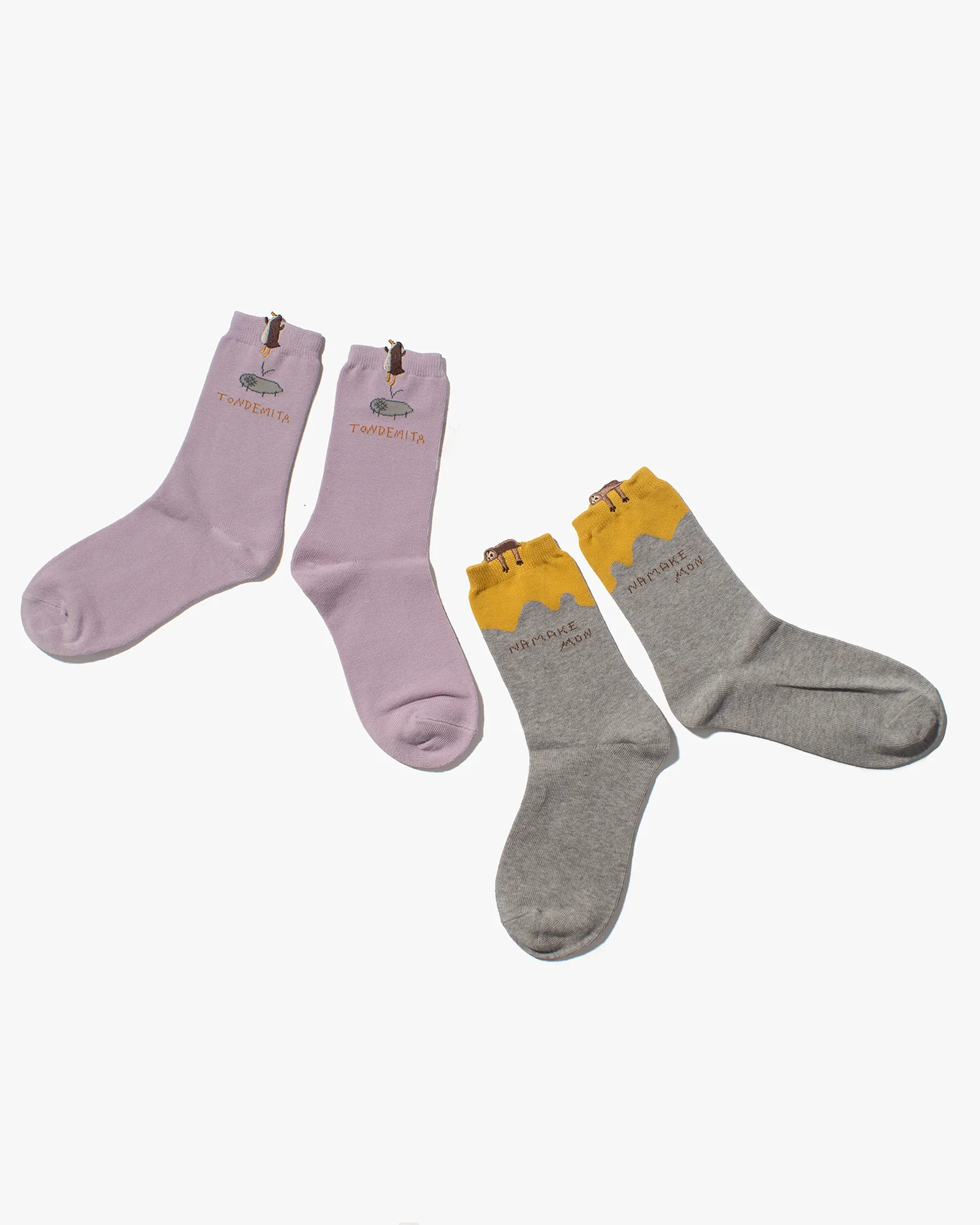 Socks, Bisque, CDF Etendue, Set of Two Pairs, Penguin and Sloth - Image 2