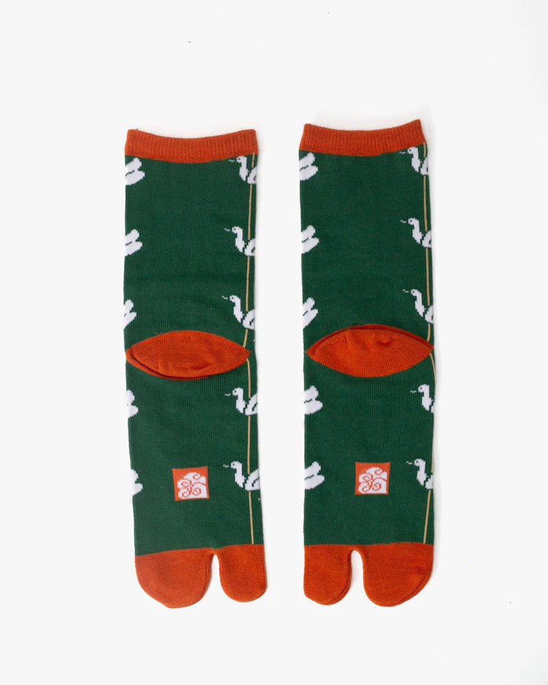 Wa Modern, Tabi Socks, Crew, Swan Retro (S/M) - Image 3