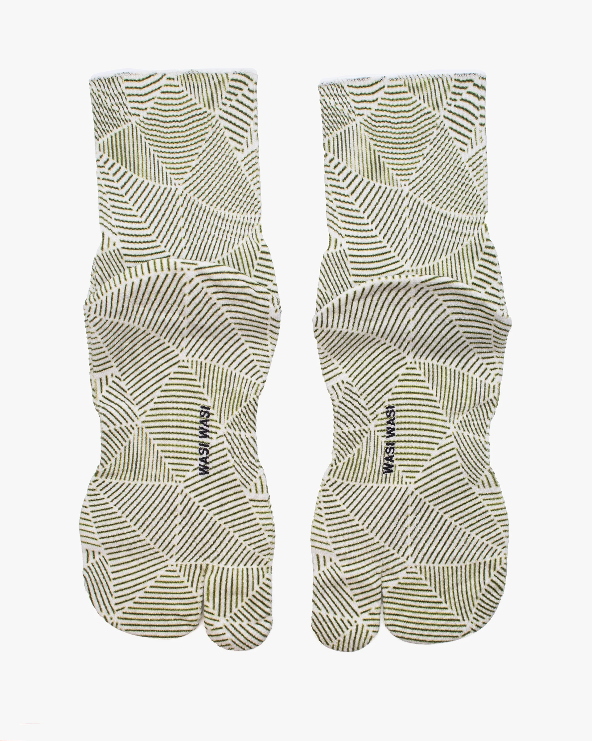 Tabi Socks, Wasi Wasi, Geometric Green - Image 3