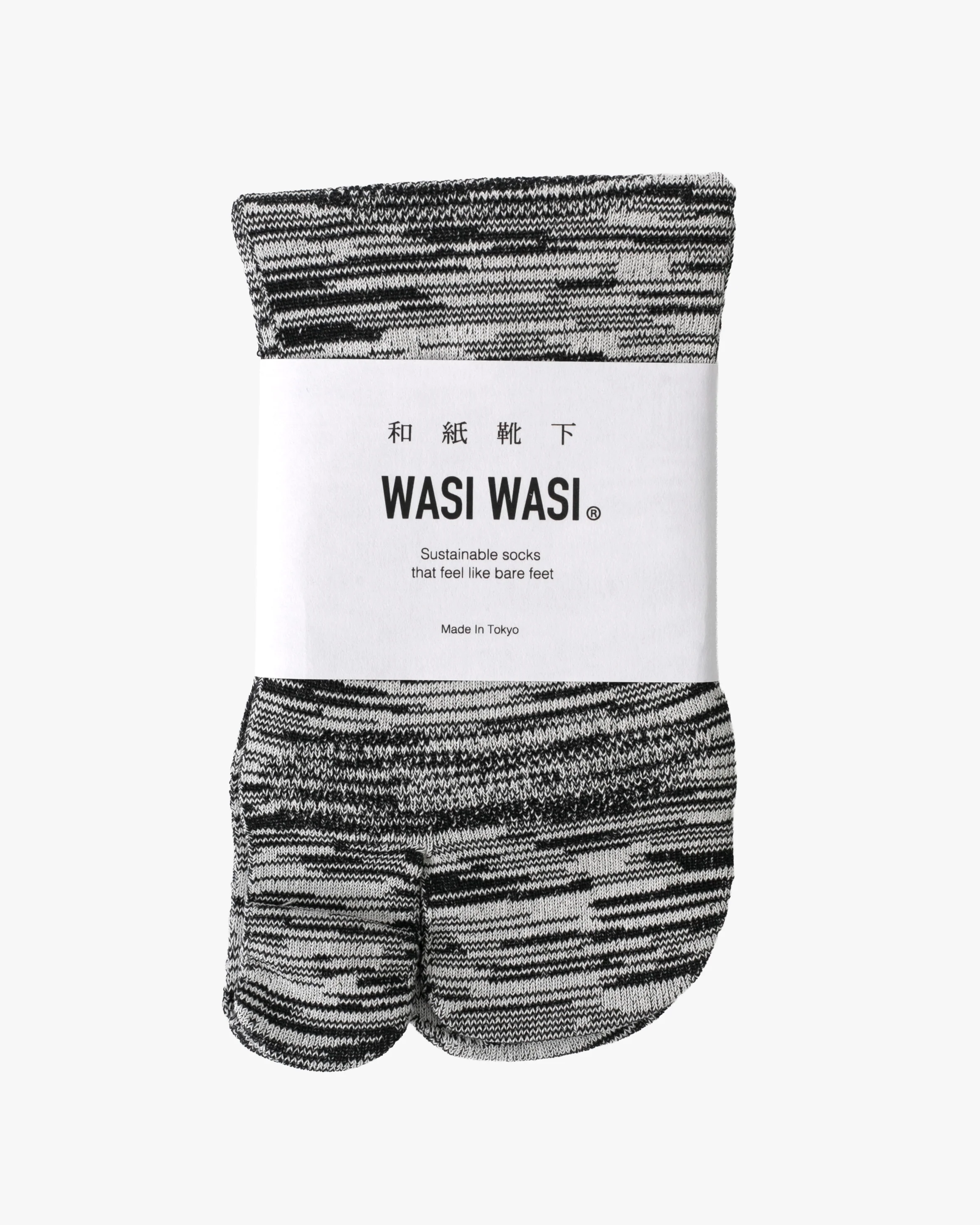 Tabi Socks, Wasi Wasi, Heather Black