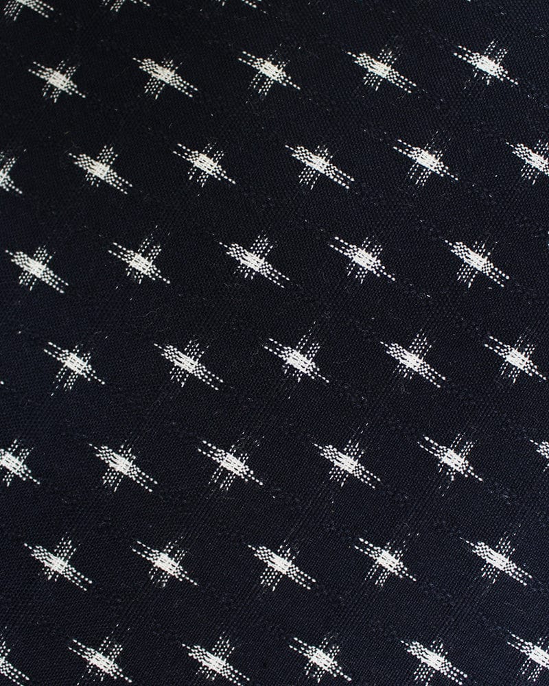 Kiriko Original Table Mat, Kasuri-Ori Indigo with White Jyuji - Image 2