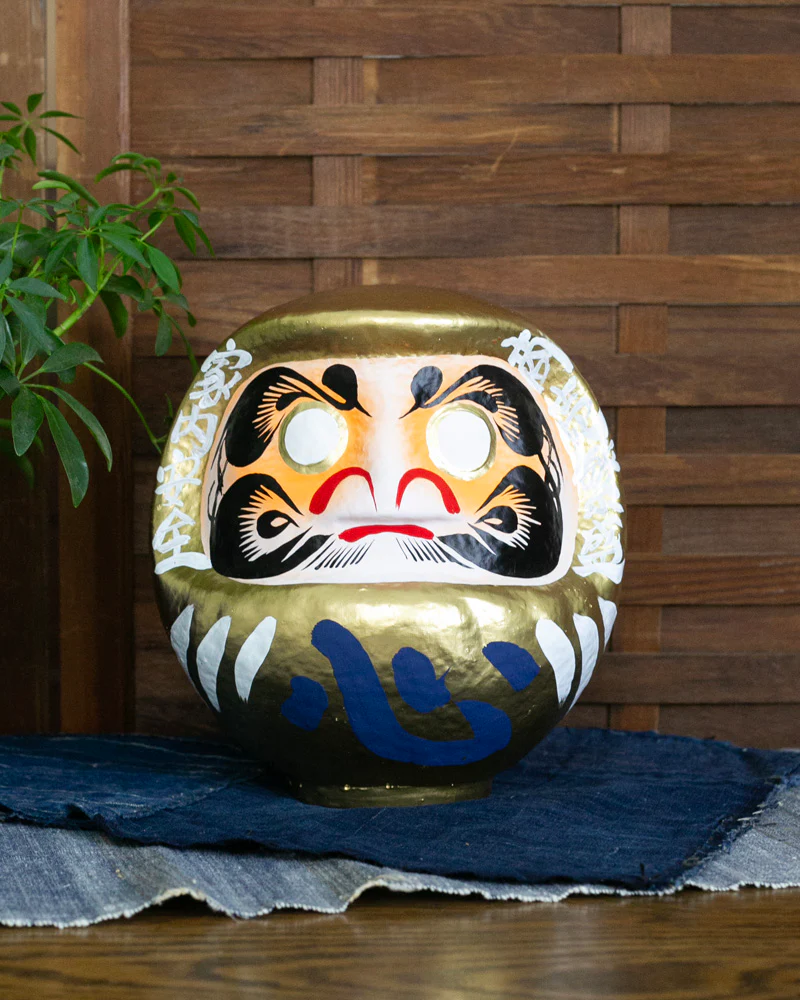 Takasaki Daruma x Kokoro "心", Gold, Medium "6号"