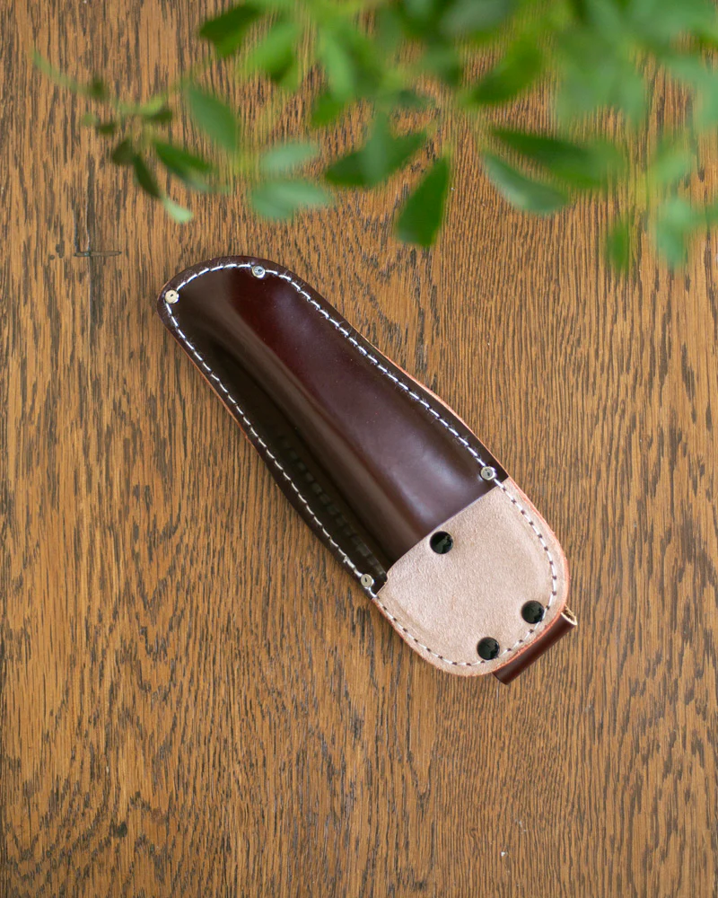 Tanabe Hasami, Scissors (Pruning) Case, Brown Leather - Image 2