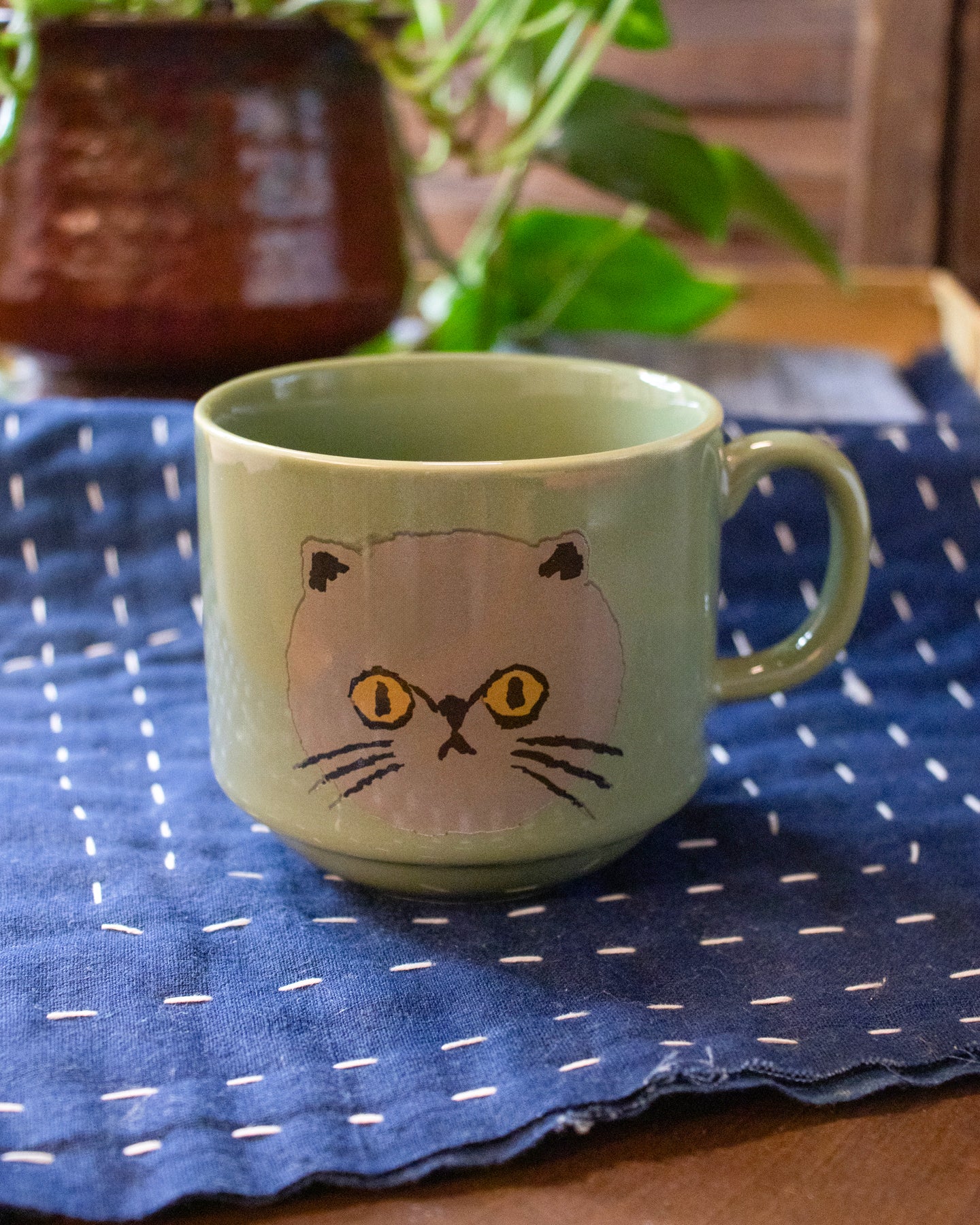 Mug Cup, Bisque, I Love Cat Series - Image 3