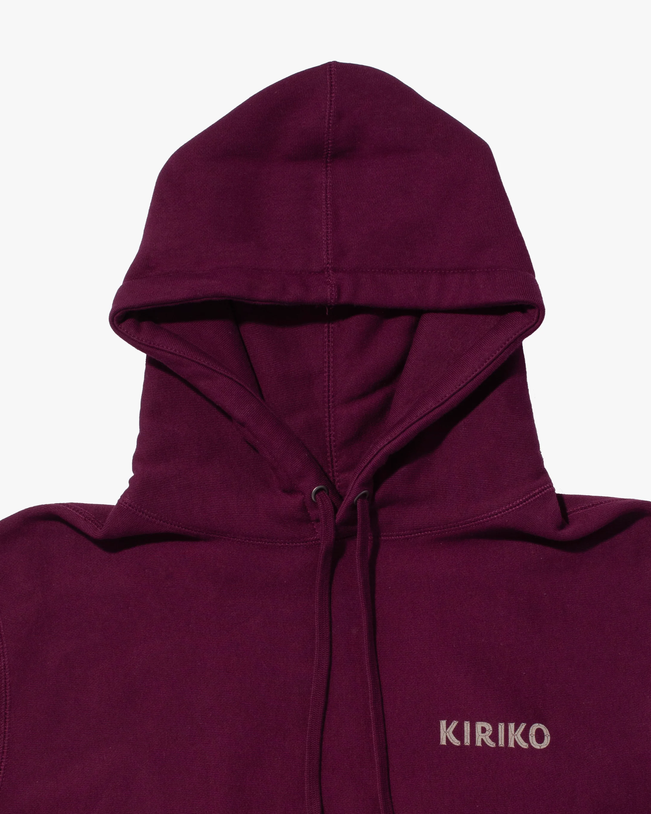 Kiriko Original Hoodie, Printed Ainu, Two-Tone, Maroon with Light Pink - Image 2
