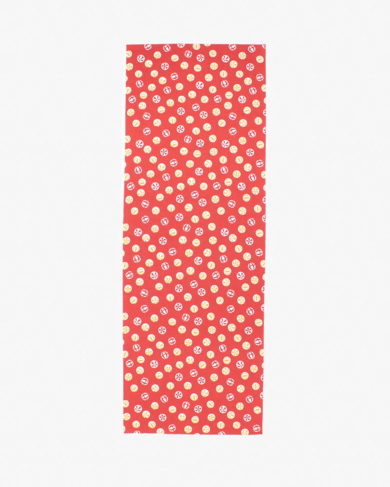 Tenugui, Classic, Komon, Red & Yellow Temari - Image 2