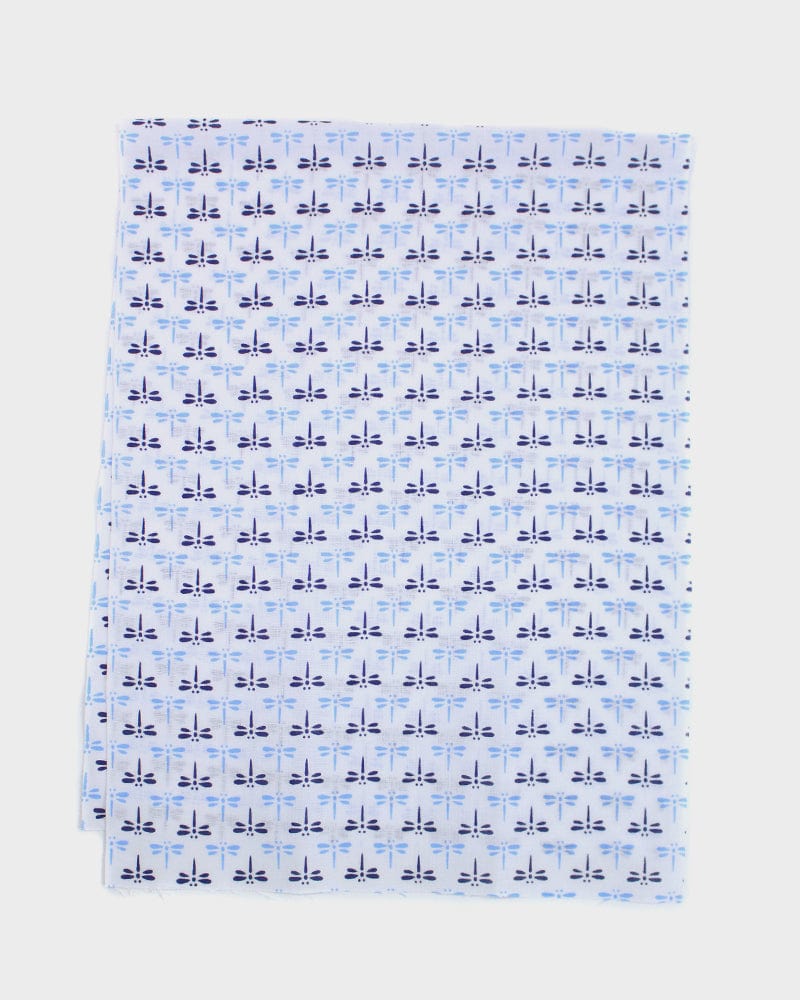 Tenugui, Classic, Komon, White with Blue Tonbo - Image 2