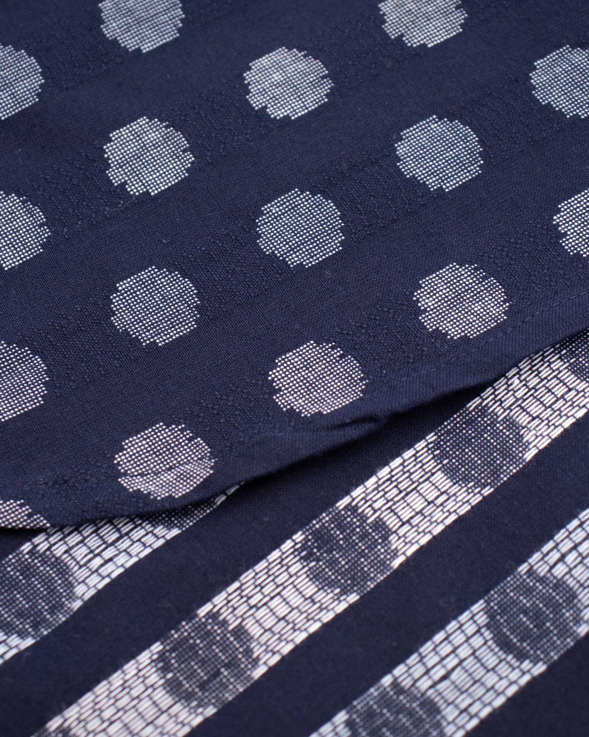 ToK Japanese Apron, Indigo Pockets, Indigo with Large White Dots - Image 3