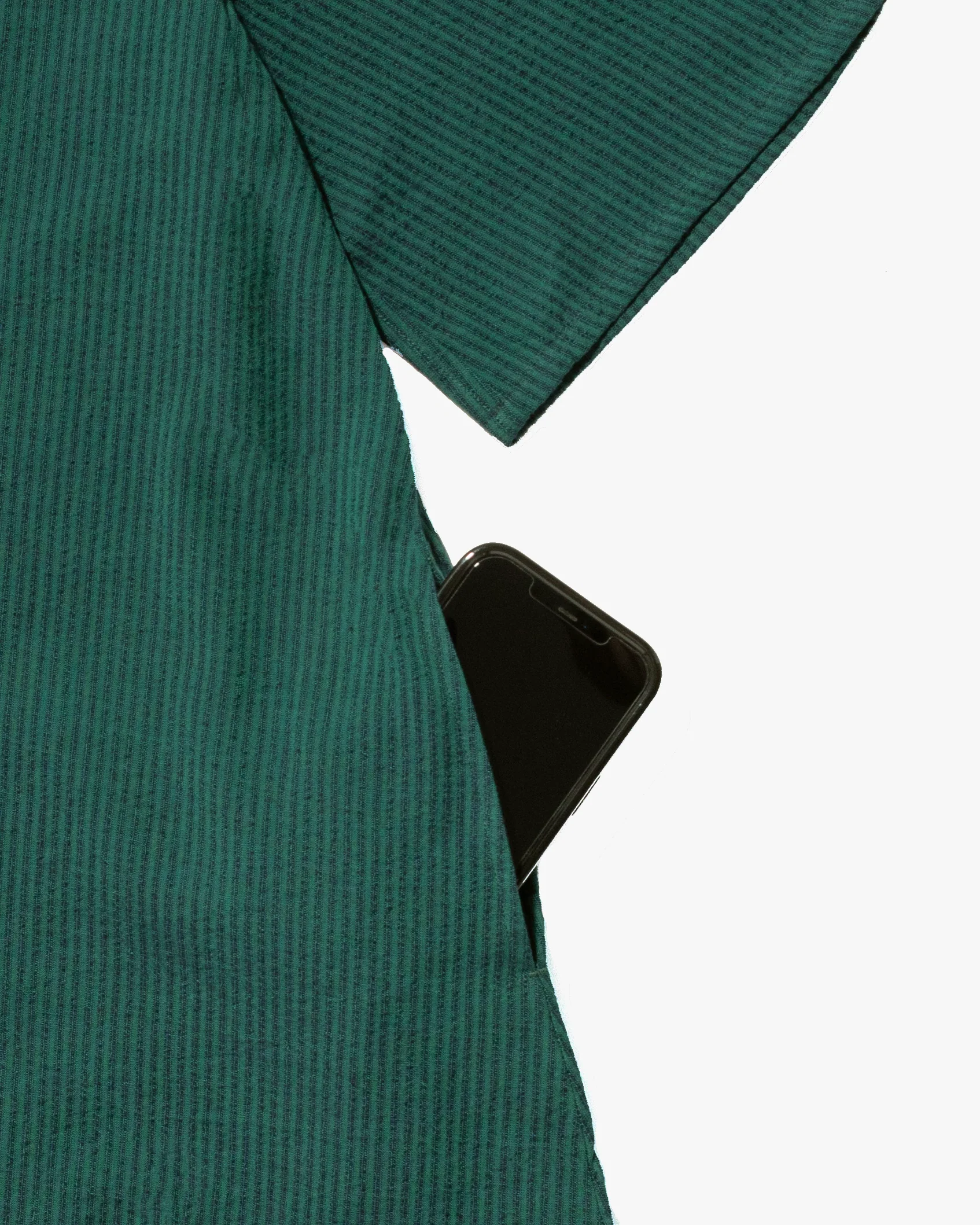 ToK Long Dress, Oversized, Teal with Indigo Shima - Image 7