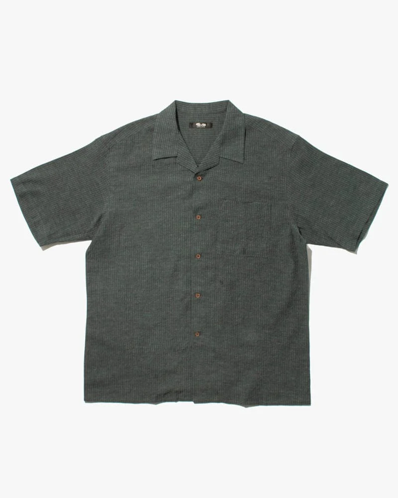 ToK Shirt, Short Sleeve Button-Up, Open Collar, Seagreen - Image 5