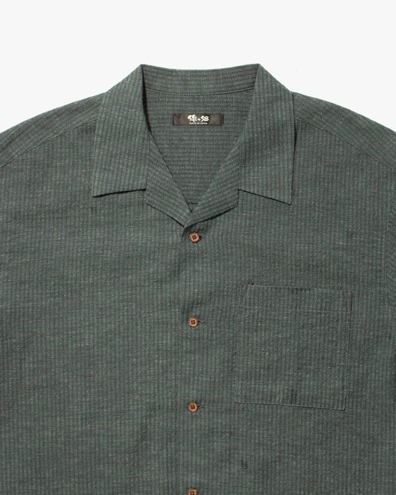 ToK Shirt, Short Sleeve Button-Up, Open Collar, Seagreen - Image 6