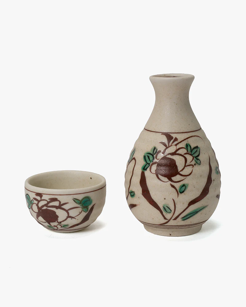 Tokkuri, Ichiyama, Hand-Painted Akae Floral - Image 4