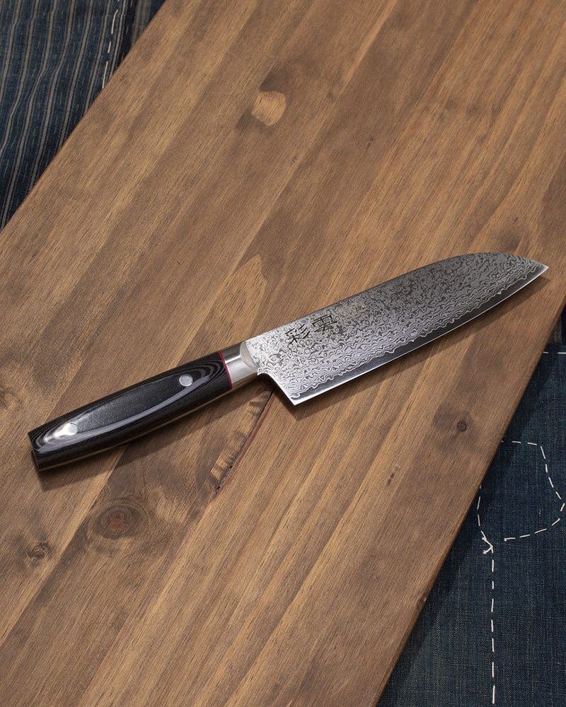 Seki Kanetsugu, Saiun, Santoku Knife, Black and Red, 170mm