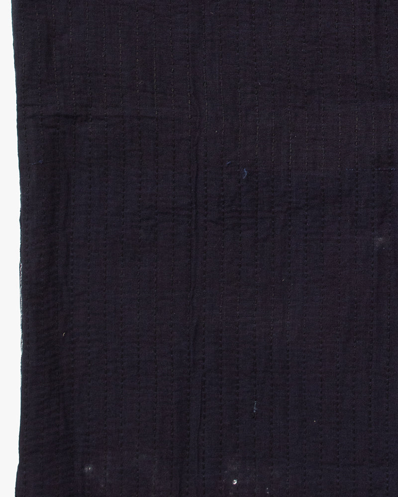 Vintage Noragi Jacket, Partially Sashiko Stitched, Indigo with Grid - Image 16