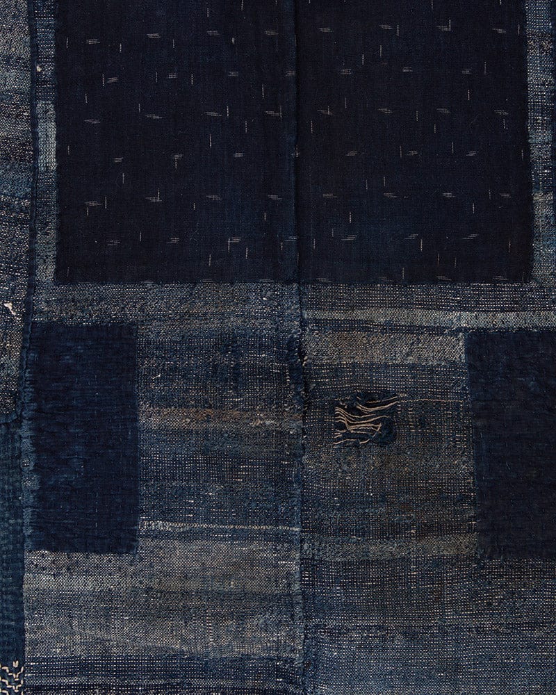 Vintage Noragi Vest, Reversible Boro, Indigo Sakiori and Kogin Sashiko Vest - Image 10