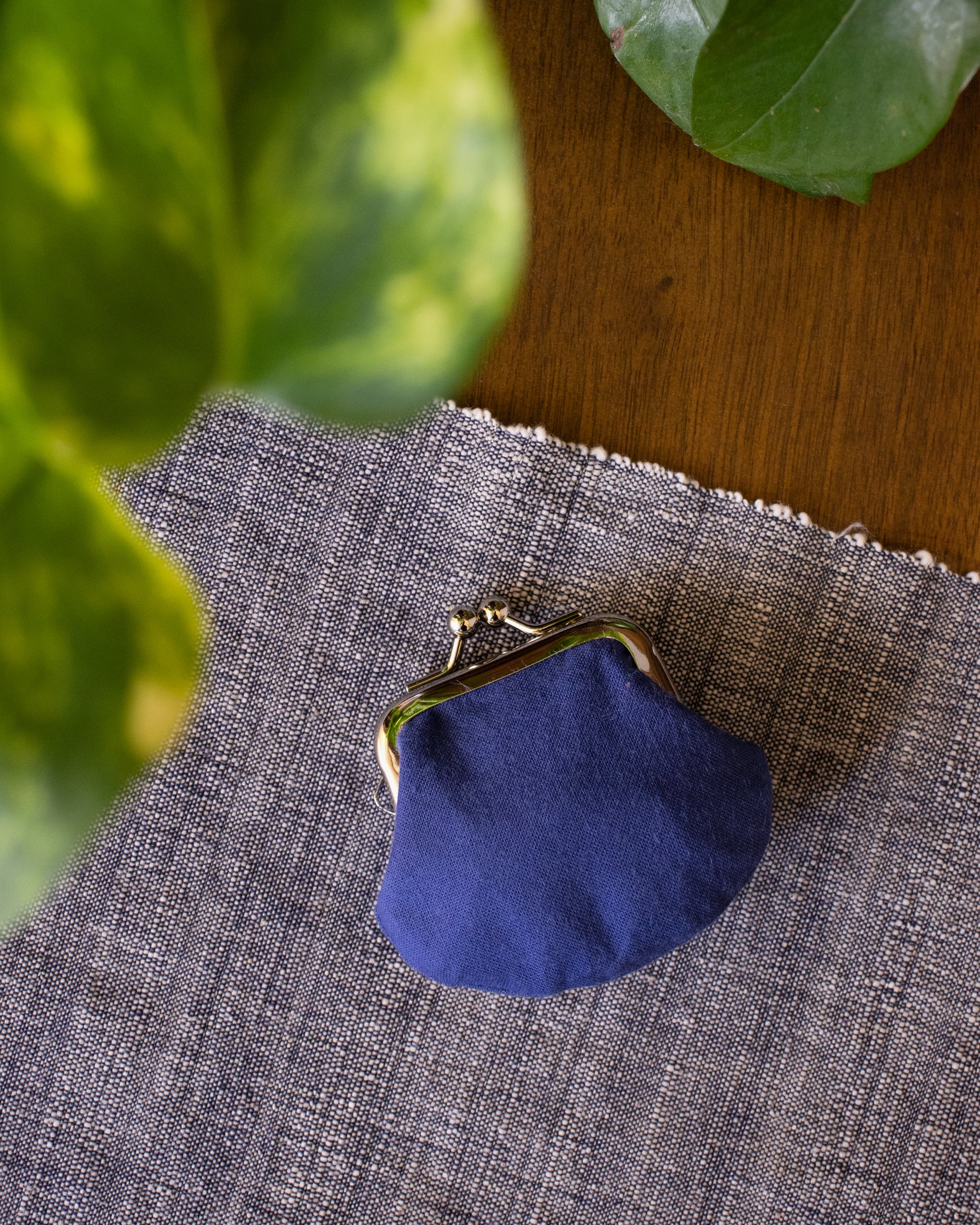 Wa Modern, Embroidered Mini Coin Purse, Tonbi - Image 2