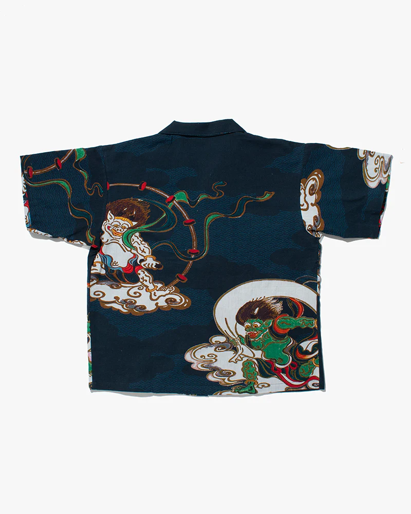 Wa-Modern Short Sleeve Button Up Shirt, Furai - Image 3