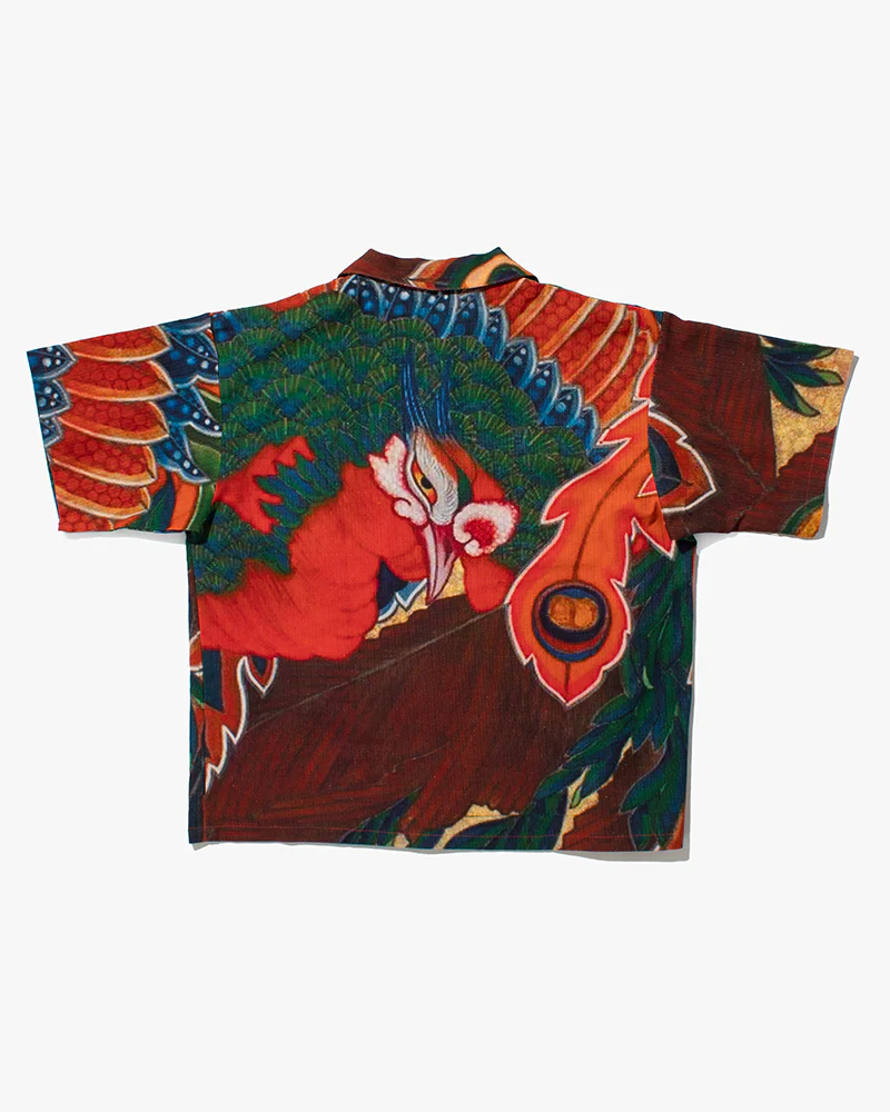 Wa-Modern Short Sleeve Button Up Shirt, Houou - Image 7