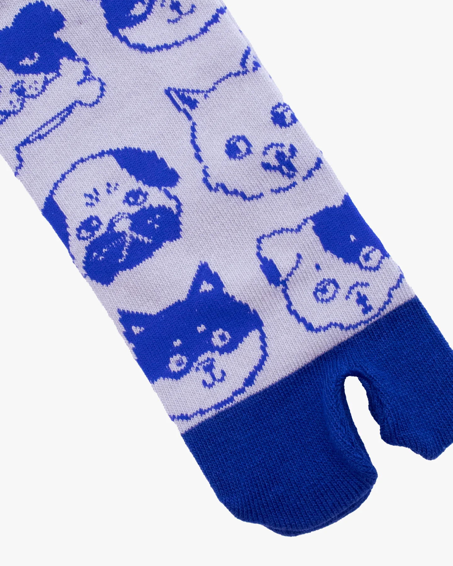 Wa Modern, Tabi Socks, Crew, Royal Blue and Gray Pets - Image 2