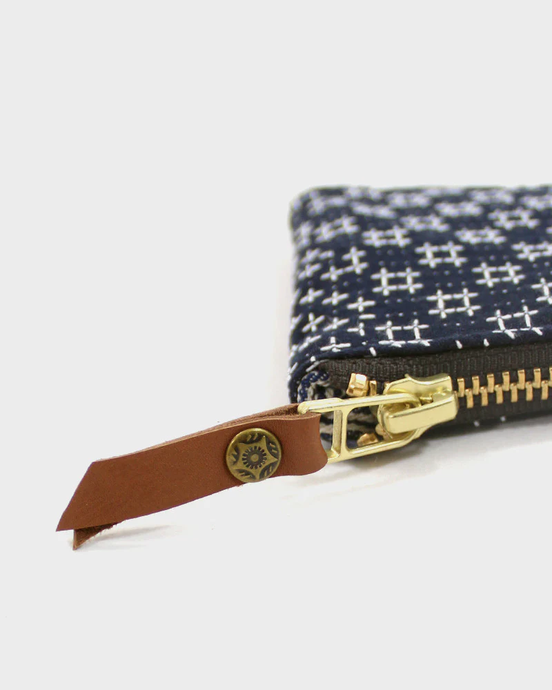 Kiriko Original Zipper Wallet, Indigo Sashiko - Image 5